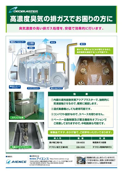 高濃度臭気の排ガスでお困りの方に